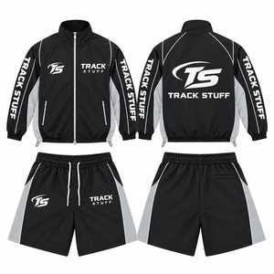 Track <b>Stuff</b> Solid <b>Vintage</b> Autumn Reversible Unisex Two-Piece 100% Polyester Quick Dry Lightweight Casual Drawstring Tracksuit - Product Image 6