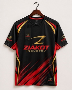 เสื้อยืด ZIAKOT รุ่นใหม่ ดีไซน์พิเศษสำหรับผู้ชาย สีฟ้าอ่อน ขาว-ทอง สำหรับออกกำลังกาย - Product Image 3
