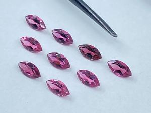 Turmalina Rosa Facetada en Forma de Marquesa, Gema Suelta Calibrada, Lote para Fabricación de Joyería Natural - Product Image 4