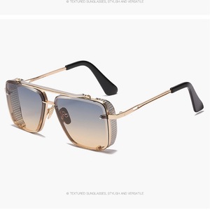 Gafas de Sol Punk de Metal Vintage de Doble Puente de Alta Calidad RTS, Novedad, Protección UV 2026 para Hombre y Mujer - Product Image 3