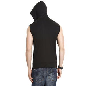 Chaleco con Capucha y Cierre de Cremallera para Hombre, Informal, de Invierno, sin Mangas, con Poliéster/Algodón, Cómodo - Product Image 6