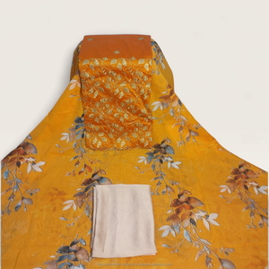 Tela Floral de Lujo Rosa Estampada con Diseño Suizo Dirac y Borde Bordado para Vestidos de Fiesta Somalíes - Product Image 2