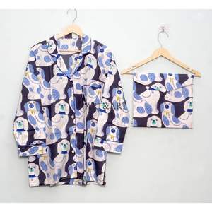 ชุดนอนผ้าฝ้ายคุณภาพดี ดูแลง่าย พิมพ์ลายสุนัขการ์ตูน นุ่มสบาย เหมาะสำหรับใช้ทั่วไป ราคาโรงงาน - Product Image 2