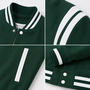 Nueva Colección de Chaquetas Varsity de Invierno para Hombre con Cuello Alto y Logotipo Frontal, Colores Personalizados, Ecológicas y de Alta Calidad - Product Image 6