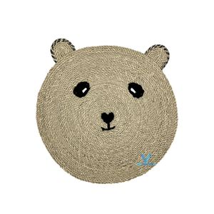 New Arrival Adorable Baby <b>Rug</b> Natural Seagrass Water Hyacinth Woven Handmade Cute Face Nursery Kids Room Home Decor - Product Image 2
