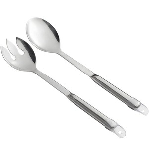 Juego de Cubiertos Metálicos Contemporáneos para Servir Ensaladas, Cuchara y Tenedor Decorativos para Buffet y Comedor de Hotel - Product Image 1