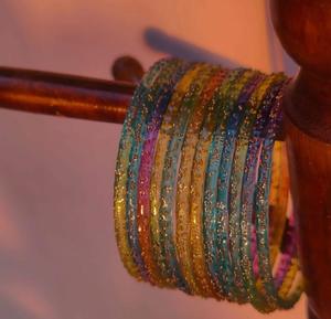 Elegant Raindrop Design Kashmiri <b>Bangles</b> <b>Set</b> Trendy Traditional Ethnic Jewelry Crystal Stone Imitation Pearl Bridal Wedding - Product Image 5