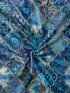 Tissu Chanderi en coton et soie imprimé numériquement, respirant, léger, 100 GSM, biologique, personnalisé, de haute qualité, pour vêtements de filles brodés - Product Image 4