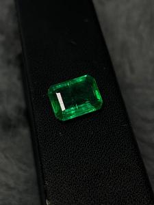 Émeraude naturelle de Zambie, taille octogonale, pierre précieuse verte intense authentique pour la fabrication de bijoux - Product Image 3