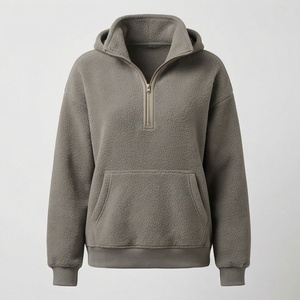 Custom Logo Sherpa Lined Hoodie Thick Fleece Sweatshirt For Men Womens High Quality Winter Warm Casual Activewear Gear - Product Image 1