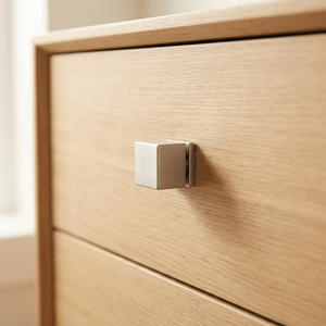 Poignée de meuble carrée moderne en laiton, design minimaliste, style factice, pour tiroir de commode et porte, nickel poli, quincaillerie de mobilier - Product Image 3
