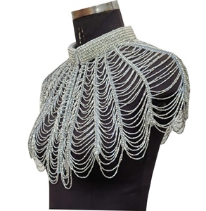 New Arrival super sexy Ladies Party See Through Embellished handmade <b>sequins</b> beaded cape Blouse <b>Top</b> for Women - Product Image 2