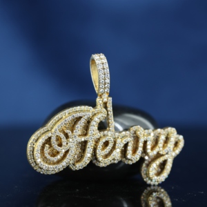 Personalized Custom Hip Hop Pendant 925 Sterling Silver Pendants Pass Tester VVS Moissanite Diamond Ice Out Letter Name Pendant - Product Image 1