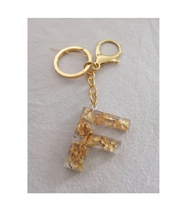 Factory Wholesale Promotion Gifts Most Quality Resin <b>Key</b> <b>Ring</b> handmade keychain <b>Custom</b> Logo Letter Personalized keychain - Product Image 3