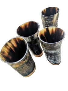 Tasse à bière en corne de buffle de style animal poli écologique, verres traditionnels faits à la main pour le camping et les fêtes en plein air - Product Image 2
