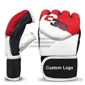 Lightweight Non <b>Slip</b> Leather Material OEM Service Premium Quality New Hand Made Men MMA Gloves - Product Image 5