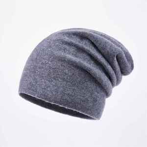 Winter Beanies Hats Luxury Embroidery <b>Plain</b> Knit Wool Bennie <b>Caps</b> - Product Image 4