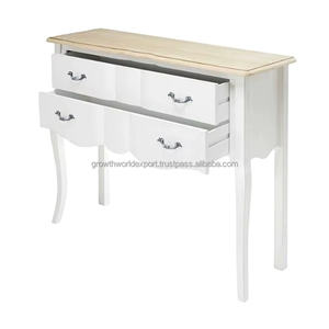 Aparador de Estilo Francés de Madera de Mango Maciza Hecho a Mano con 3 Cajones, Mueble de Almacenamiento para Sala de Estar, Moderno - Product Image 1