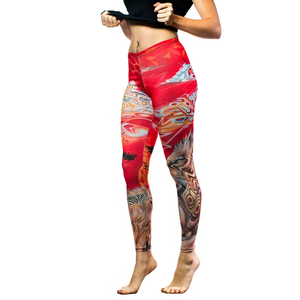 Colorful Floral Women Sublimation Leggings High Waist Stretch <b>Yoga</b> Workout Fitness <b>Pants</b> Soft Performance <b>Tights</b> - Product Image 3