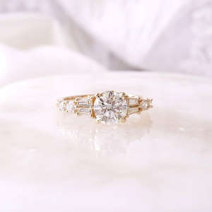 IGI/GIA Lab Grown Cut Diamond Vintage 14k jaune mariage/bague de fiançailles unisexe or blanc fin pour anniversaire fête-digne - Product Image 1