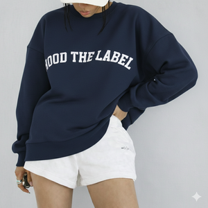 Ensemble décontracté deux pièces pour femme en tricot, sweat-shirt à col rond et short au-dessus du genou, en spandex et polyester - Product Image 6