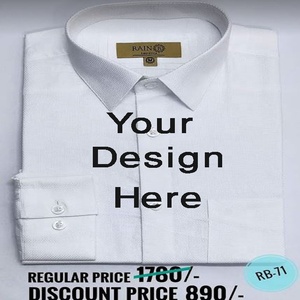 เสื้อแขนยาวผ้าฝ้ายสีทึบสำหรับผู้ชาย100% บังคลาเทศพร้อมโลโก้ตามสั่งสำหรับฤดูใบไม้ร่วง - Product Image 1