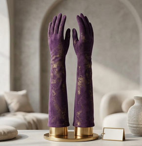 Guantes de ópera de gamuza para mujer, guantes largos hasta el codo para vestido formal nupcial, 3 colores - Product Image 2