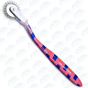 1 cabeza redonda para pruebas sensoriales y nerviosas Bandera americana Wartenberg Neuro Pinwheel Acero inoxidable por Apto Enterprises - Product Image 5