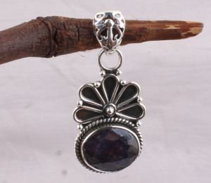 Vintage Black Onyx <b>Silver</b> Pendant 925 <b>Solid</b> <b>Silver</b> Handcrafted Retro Style Statement Pendant Gothic Ethnic Jewelry Wholesale - Product Image 2
