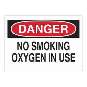 Señal de Advertencia de Acero de Alto Contraste Brady Danger, Prohibido Fumar, con Oxígeno, 7x10 Pulgadas - Product Image 3