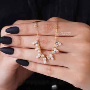 Exquisito Colgante de Diamante Cultivado en Laboratorio con Corte Brillante Redondo en Oro Amarillo de 14K para Mujer, Color EF, Joyería de Diamante Sintético, 2.85g - Product Image 2