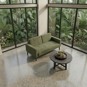 Modern 2 Seater Comfortable Minimalist Sofa Set KD Design Space Saving Foam Upholstered Living Room - Product Image 6