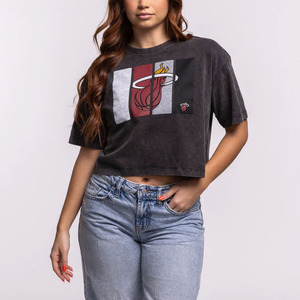 Women Vintage Washed Cropped Graphic T Shirt Casual Oversized Cotton Crop <b>Tee</b> - Product Image 1