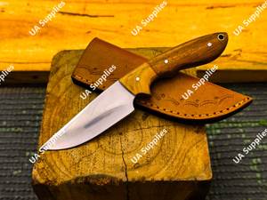 Cuchillo de Caza y Camping UA Supplies de 8 Pulgadas, Hoja Fija de Acero Inoxidable Hecha a Mano, Punta Caída, Mango Ergonómico de Madera de Palisandro - Product Image 4