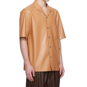 เสื้อเชิ้ตผู้ชายสไตล์ใหม่ปี 2026 พรีเมียม หนังแท้ ติดกระดุม ทรงบ็อกซี่ ใส่สบาย ซับในเต็มตัว สำหรับฤดูหนาว รับผลิตตามแบบ OEM ขายส่งเสื้อเชิ้ตผู้ชาย - Product Image 5