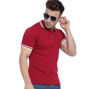 An OEM Factory produces 100% polyester Custom Men's polo t-shirt with Custom Logo for professional business teams. - Product Image 1