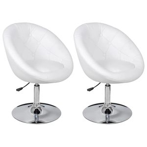 Juego de 2 taburetes de bar blancos - Product Image 2