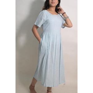 Vestido de Algodón Tejido a Mano para Mujer, Vestido Largo Estampado Suave, Estilo Bohemio, Informal, Étnico, para Fiestas de Verano - Product Image 2