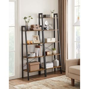 Étagère à 4 niveaux avec structure en acier, style industriel, pour le salon, le bureau à domicile, la cuisine, la chambre - Product Image 2