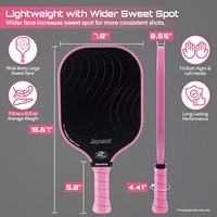 Raquette de pickleball en fibre de carbone T300 approuvée par l'USAPA, noyau en nid d'abeille PP de 14 mm, raquette en carbone haute résistance pour un jeu performant