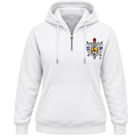 Sweat-shirt à capuche demi-zippé blanc pour femmes Sigma Gamma Rho, style universitaire, sororité grecque, décontracté, streetwear, personnalisable