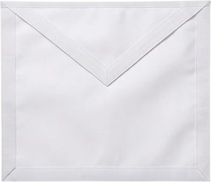 Masonic Entered Apprentice Blue Lodge Lambskin <b>Apron</b> All <b>White</b> – Premium Quality Regalia, Single, - Product Image 1
