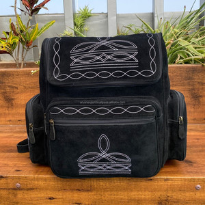 Conjuntos combinados personalizados de 2 piezas de gran capacidad al por mayor, bota de piel de ante auténtica de lujo, mochila Stich y estuche de joyería para mujer - Product Image 5