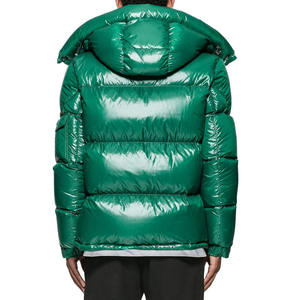 Best Selling High Quality Custom Made Solid Color Men's Puffer Jacket Hooded <b>Winter</b> Outdoor Use - Product Image 5