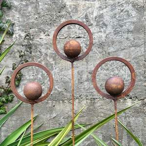 Piquets de jardin en métal en forme de roseau, style moderne et minimaliste, accents paysagers naturels modernes pour pelouse - Product Image 3