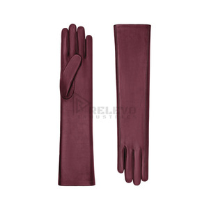 Gants longs en fourrure pour femmes, élégants accessoires de mode d'hiver, faible MOQ - Product Image 6