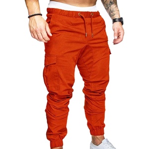 Dernières tendances pantalons cargo pour hommes couleur unie design décontracté logo personnalisé 100% coton bon marché orienté vers l'exportation de haute qualité - Product Image 4