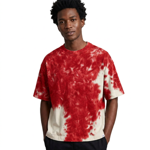 Camiseta de punto para hombre Oem Sunfade, 100% algodón, oversize, ecológica, de secado rápido, a rayas, tie-dye, manga corta, transpirable - Product Image 2
