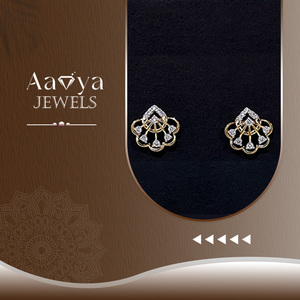 Boucles d'oreilles en diamant cultivé en laboratoire certifié Golden Aura pour femmes, bijoux de mariage en or 14 carats, design élégant et luxueux - Product Image 4