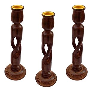 Support/Porte-bougie en bois au design magnifique, porte-bougie en bois fait main pour la maison - Product Image 1
